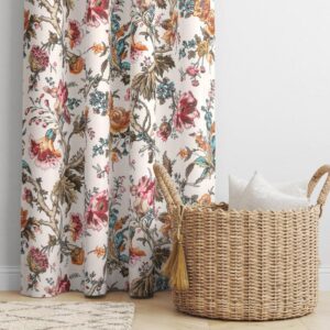 Mivaana Floral Curtain - Red