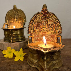 Antique Brass Diya Stand