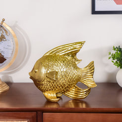 Fish Table Decor Gold