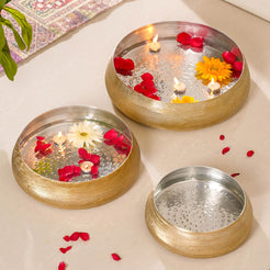 Decorative Metal Urli Bowl Set Of 3