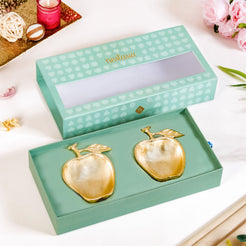 Golden Apple Trinket Bowl Set Of 2