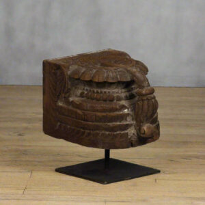 Wooden Bracket on Iron Stand- Handcarved
