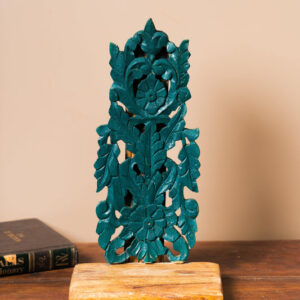 Antique Handcarved Wooden Green Stand