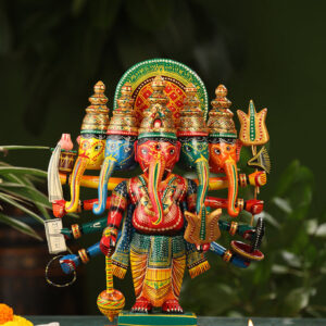 Wooden Narshimha Painted