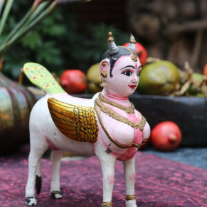 Maa Sarswati with Peacock- Dhokra Art