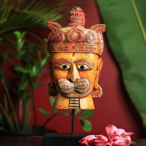 Brass Amba with wooden stand (Large)