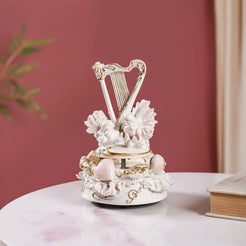 Musical Doves Showpiece Rotating Decor White