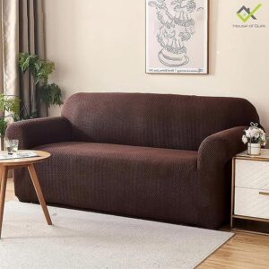 Rubina Polar Fleece Sofa Cover - Brown