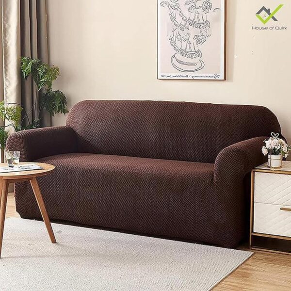 Rubina Polar Fleece Sofa Cover - Brown