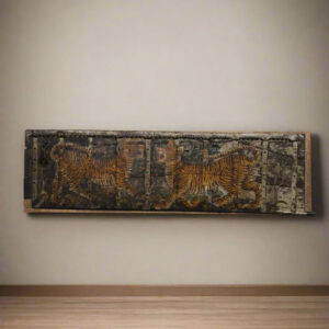 Tiger Painted Recycled Wood Wall Panel