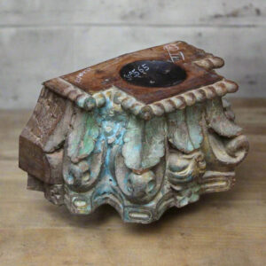 Turquoise Wooden Candle Stand