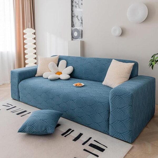 Daina Jacquard Sofa Cover - Blue