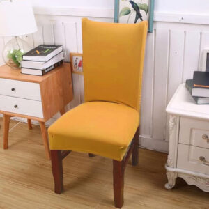 Mila Solid Chair Cover - Beige