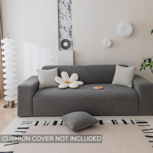 Luna Jacquard Sofa Cover - Charcoal