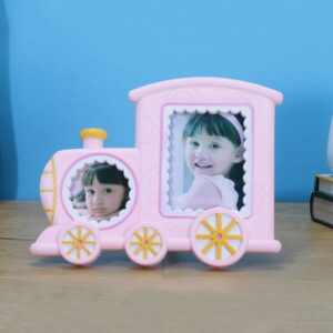 Cute Train 2-Photo Frame (Pink)