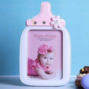 Milk Bottle Photo Frame (Pink)
