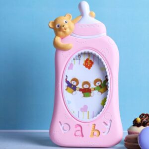 Baby Milk Bottle Photo Frame (Pink)