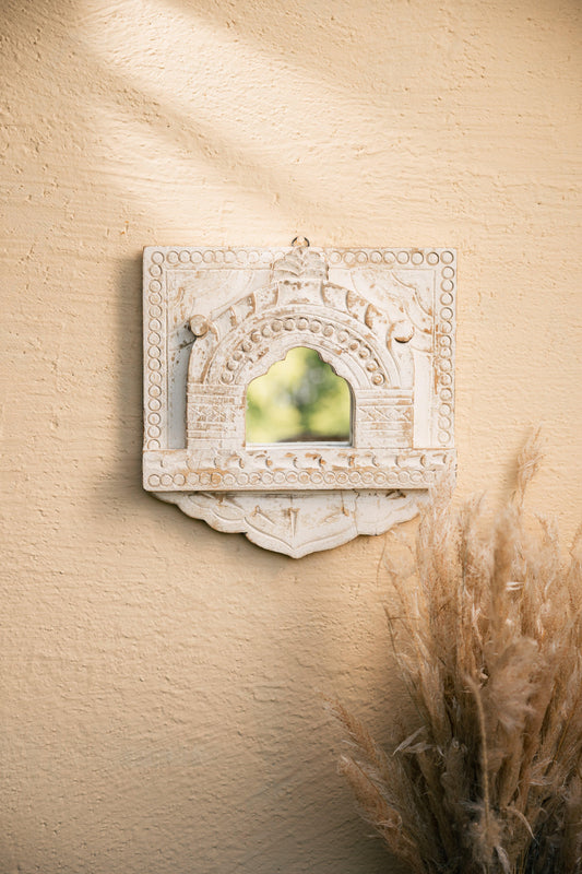 Vintage Wooden Carved Wall Mirror