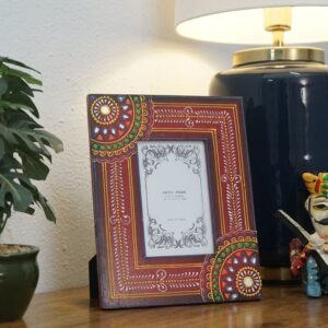 Shey Red Designer Mango Wood Photo Frame