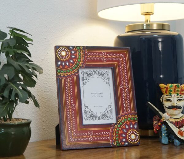Shey Red Designer Mango Wood Photo Frame