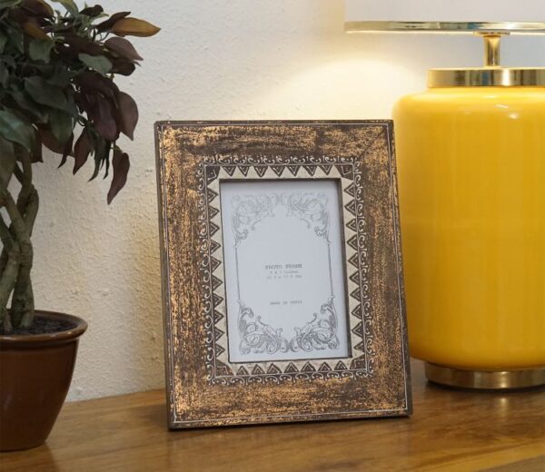 Eleny Rustic print Mango Wood Photo Frame