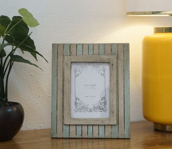 Jen Colorful Stripes Mango Wood Photo Frame