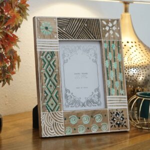 Neya Abstract Mango Wood Photo Frame