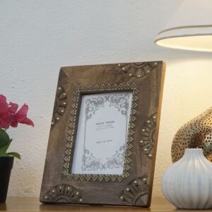 Maira Traditional Print Mango Wood Photo Frame