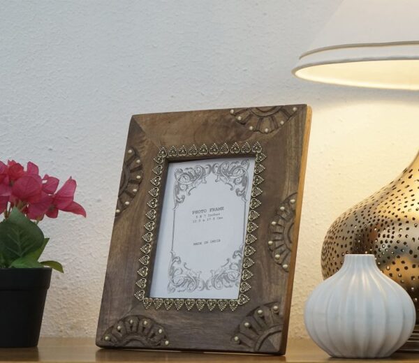 Maira Traditional Print Mango Wood Photo Frame