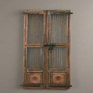 Wooden Iron Bar Door