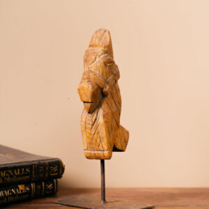 Wooden Horse on Iron Stand - Design 5