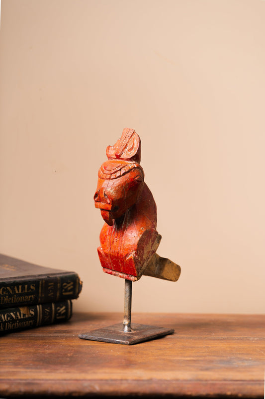 Wooden Horse on Iron Stand - Design 6