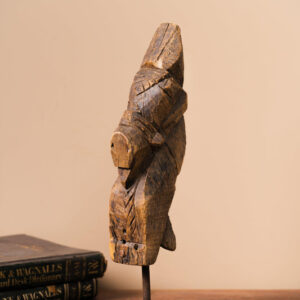 Wooden Horse on Iron Stand - Design 2