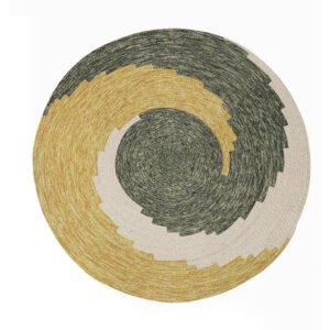 Spiro Round Rug - Yellow & Green