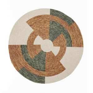 Estro Round Rug - Brown & Grey