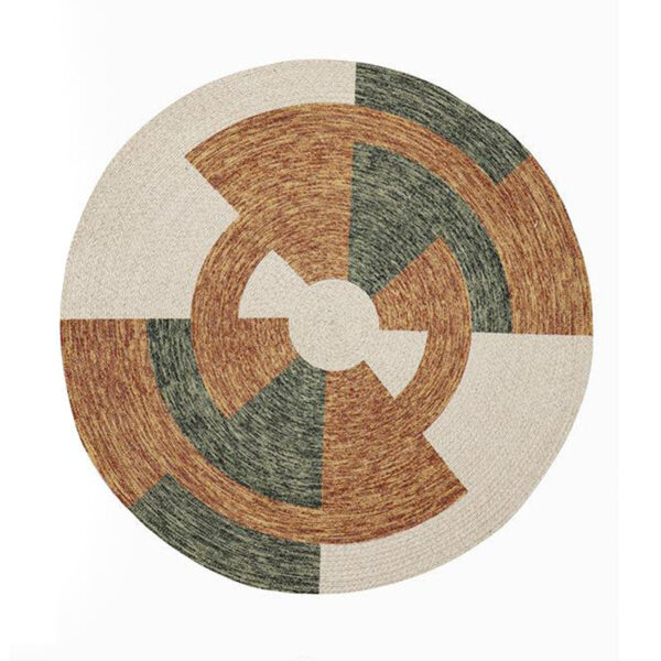 Estro Round Rug - Brown & Grey