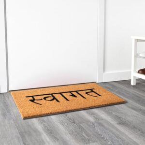 Door mat, natural/black, 40x70 cm (1 ' 4 "x2 ' 4 ")