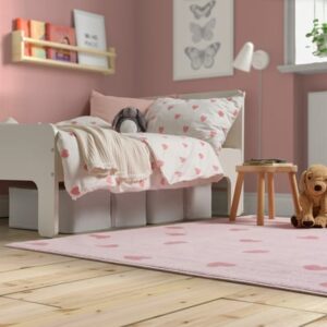 Rug, pink, 133x160 cm (4 ' 4 "x5 ' 3 ")