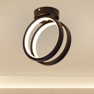 Siesta (Black, Built-In LED) Ceiling Light