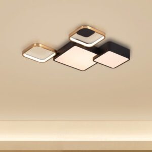 Undivided (Black, 3 Colour Dimmable LED with Remote Control) Ceiling Light