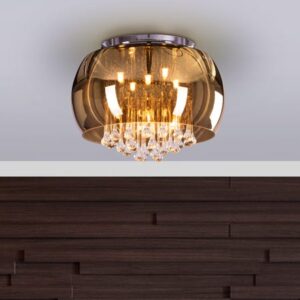 Enchanted Gold Mirror Finish (40 cm) Ceiling Crystal Chandelier