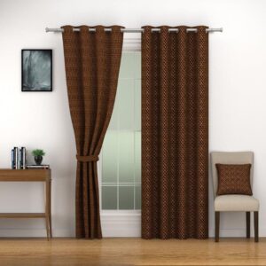 Jonika Jacquard Curtain - Brown