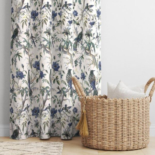 Koel Charm Single Curtain - Blue