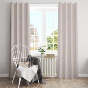 Kumudini Solid Curtain (Beige) - Set Of Two