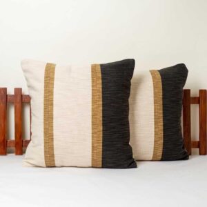 Evaraa Cushion Cover (Black) - Set Of Two