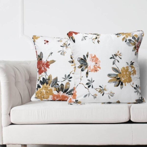 Floral Plush Cushion Cover - Set Of Two
