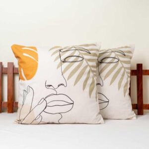 Lost in Dreams Printed Cushion Cover - Set Of Two