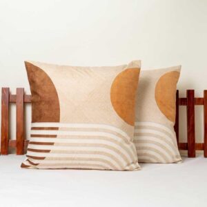 The Rising Sun Printed Cushion Cover - Set Of Two