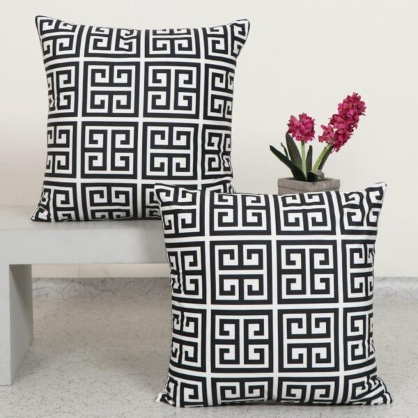 Floro Grid Cushion Cover - Set Of Two