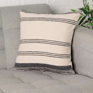 Linear Beige Cushion Cover